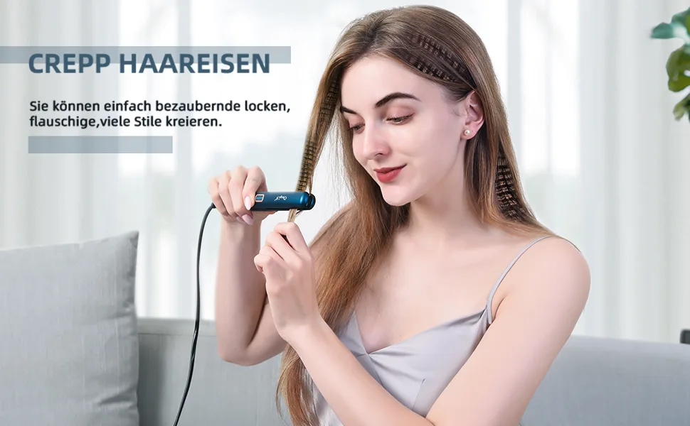 CkeyiN Hair Crimping Iron Mini Hair Crimper Ceramic Curling Iron Portable Hair Crimper Temperature 180  - product information 27