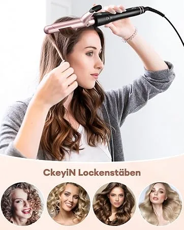 CkeyiN Hair Crimping Iron Mini Hair Crimper Ceramic Curling Iron Portable Hair Crimper Temperature 180  - product information 5