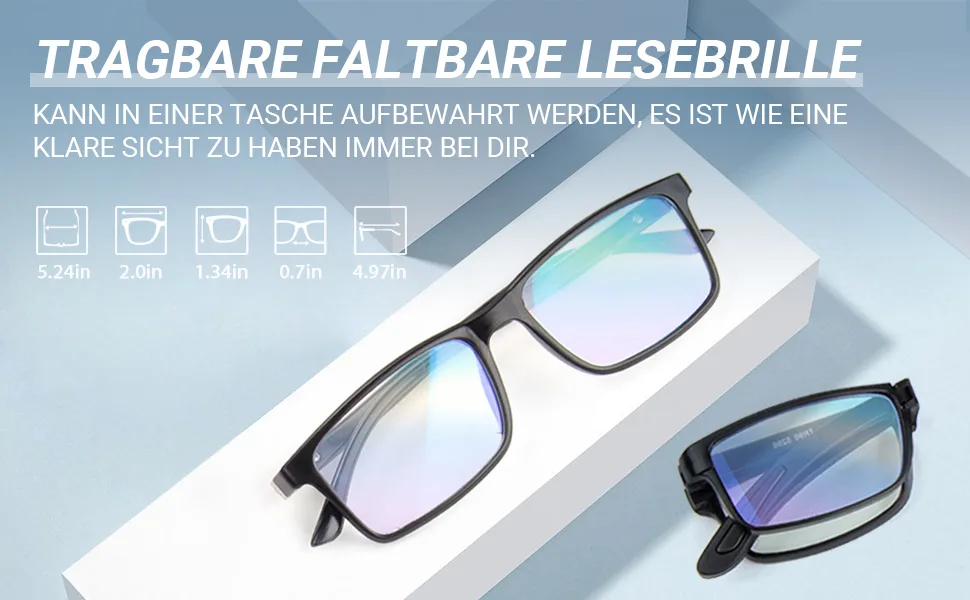 Teraise 4-pack Blow light Blocking Reading glasses Folds Mini Reader Glasses for men and women Light computer reader glasses frame with glasses case (1.5x) - lesebrille 1 5 herren lesebrille herren 2 0 lesebrille 1 5 herren lesebrille blaulichtfilter