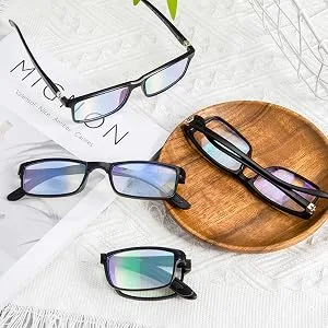 Teraise 4-pack Blow light Blocking Reading glasses Folds Mini Reader Glasses for men and women Light computer reader glasses frame with glasses case (1.5x) - lesebrille herren 1.5 lesebrille 0 5 dioptrien herren lesebrille 0 5 dioptrien lesebrille 1 5 damen