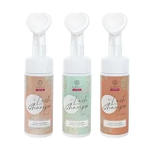 Cleaning foam to clean the eyelash extension lash shampoo eyelash foam eyelash shampoo (peach 150 ml) peach 150 ml (1 Pack) - Lash Shampoo
