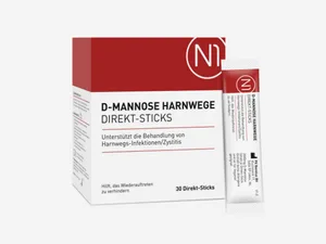 N1 D -Mannose Direktsticks 30 St. - For bladder infection and urinary tract infection - 30 days - without antibiotics - without water - easy taste 30 pieces (1 Pack) - n1 d-mannose