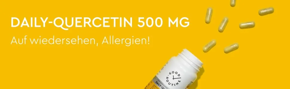 Daily Quercertin 500 mg (30 capsules)-premium nutritional supplements to support the immune system antioxidative and anti-allergic effects vegetarian 1 monthly pack - DAILY-QUERCETIN