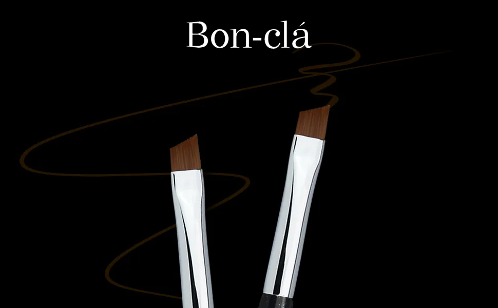 Bon-clá Fine Angled Eyeliner Brush,Golden Handle, for Gel, Liquid, Cream, Powder, Cake, Eye Cosmetics, Professional Makeup Tools Angled Liner Brush(Golden Handle) - Angled Liner(???)