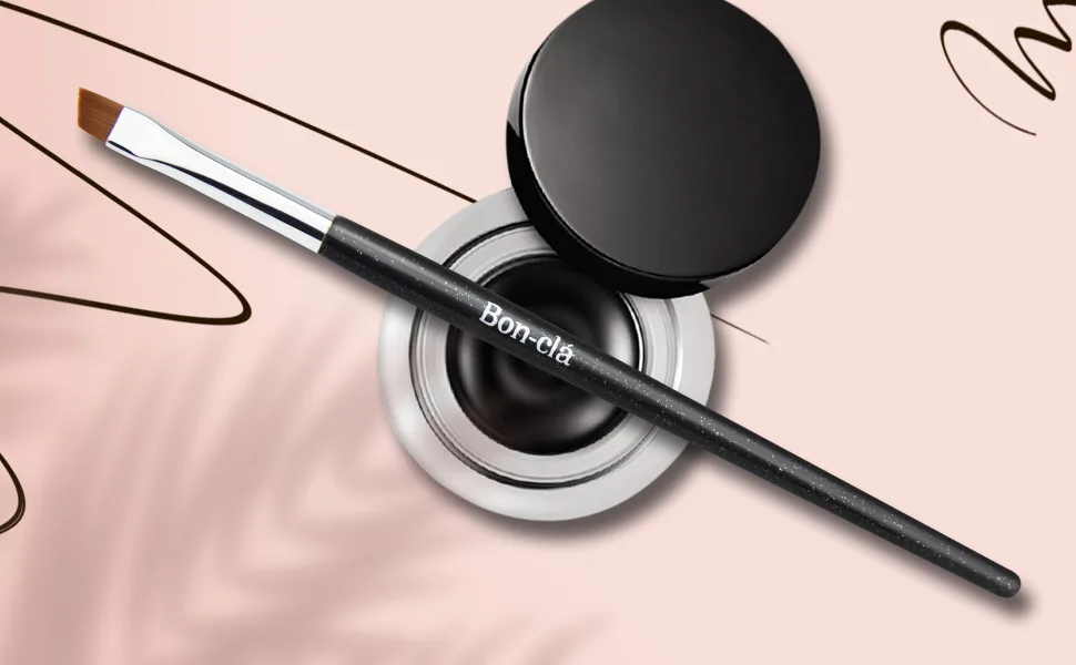 Bon-clá Fine Angled Eyeliner Brush,Golden Handle, for Gel, Liquid, Cream, Powder, Cake, Eye Cosmetics, Professional Makeup Tools Angled Liner Brush(Golden Handle) - product information 6