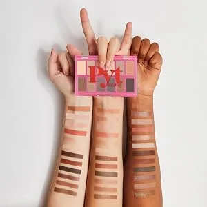 PYT Beauty Highly Pigmented Eyeshadow Palette with Cool Crew Nude Shades, Hypoallergenic, Vegan Makeup, 1 Count, Talc Free - eye shadow palette