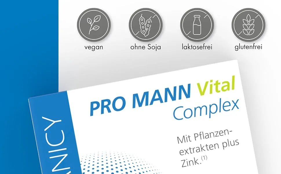 Botanicy per man vital complex with plasys 300 extract made of pumpkin seeds pine bark and nettle high bioavailability - 90 capsules 90 pieces (1 -pack) - Pro Mann