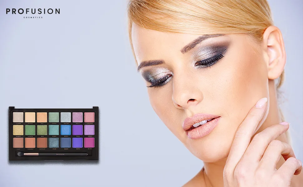 Profusion Cosmetics 21 Shade Eyeshadow Palette Collection & Brush, Wanderlust - product information 7