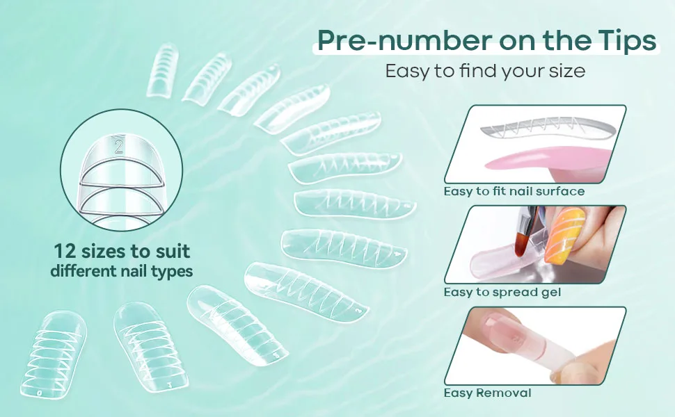 Modelones Slip Solution Nail Forms Set With 120 pieces Nail shape 120ml Slip Solution 5PCs Nagel Clip Klammer Crystal Cup and Dual-Ended Nail for Polygel Extension Artificial Nail Design - product information 14