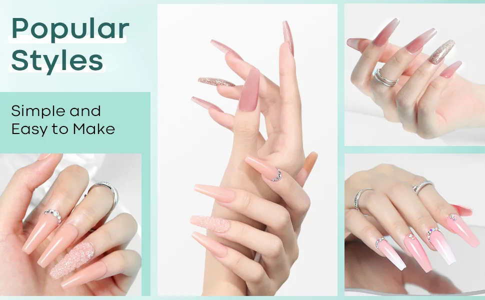 Modelones Slip Solution Nail Forms Set With 120 pieces Nail shape 120ml Slip Solution 5PCs Nagel Clip Klammer Crystal Cup and Dual-Ended Nail for Polygel Extension Artificial Nail Design - product information 16