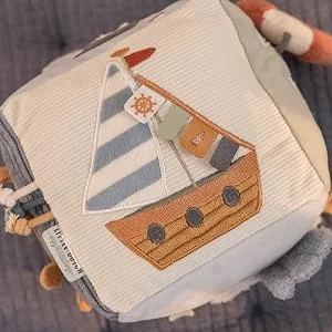 Little Dutch 8609 Fabric Activity Cube - Sailors Bay blue - 86092