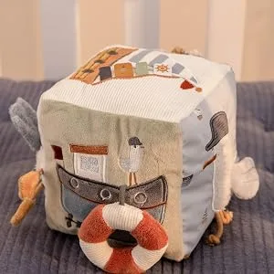 Little Dutch 8609 Fabric Activity Cube - Sailors Bay blue - 86093