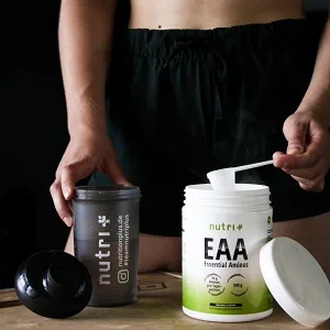Nutri + EAA tablets highly dose + vegan - 300 EAAS tabs each 1025mg - essential amino acids for muscle building - amino acid supplement protein tablets 300 pieces (1 Pack) - EAA Pulver für das Training