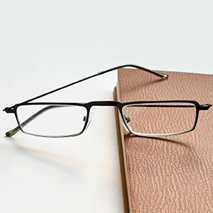 Eyekepper 5 Pack Gerage Thin Stamped Metal Frame Half-Eye Style Reading Glasses Readers Gunmetal +1.5 - Asphärische kratzfeste beschichtete Linsen