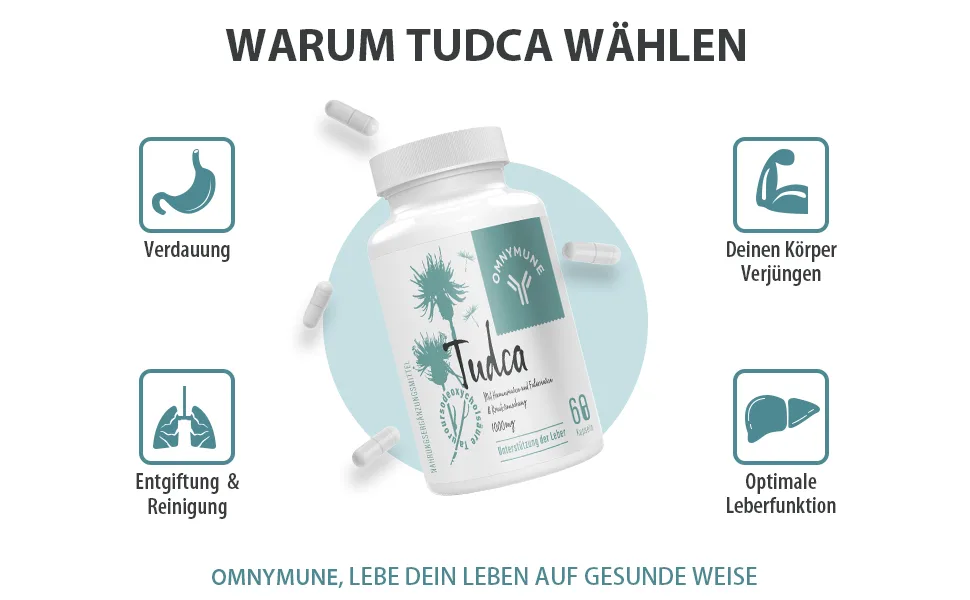 Tudca (Tauroursodeoxycholic ACID) - Dietary supplements for liver - 1000mg per portion premium quality high absorption - 60 capsules 60 pieces (1 Pack) - liver