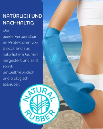 Bloccs Waterproof Arm Protector for Plaster Casts - #CA79-S - Children (S) Blue S (Pack of 1) - packaging image