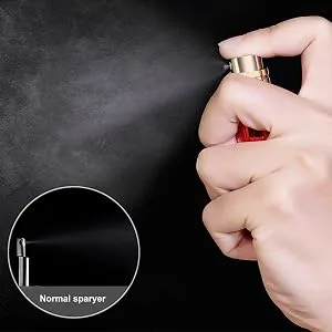 BRILIFLED Refillable Perfume Atomizer Mini Scent Pump Bottle - Travel cologne Sprayer 5ml Mini travel atomizer Refill Perfume Dispenser Container Black & Grey - Travel Atomizer