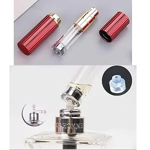 BRILIFLED Refillable Perfume Atomizer Mini Scent Pump Bottle - Travel cologne Sprayer 5ml Mini travel atomizer Refill Perfume Dispenser Container Black & Grey - Travel Atomizer