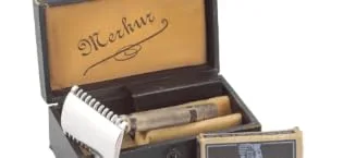 MERKUR leather case black 5002 | Shaving accessories | Ideal for wet shaving | Cowhide | Made in Germany - Merkur Solingen