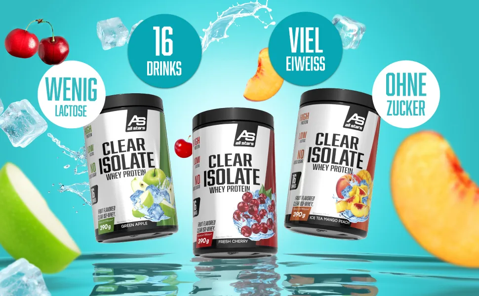 All Stars Clear Isolate Whey Protein (390g Mango Peach Iced Tea) Mango Peach Iced Tea 390g - Clear Isolate