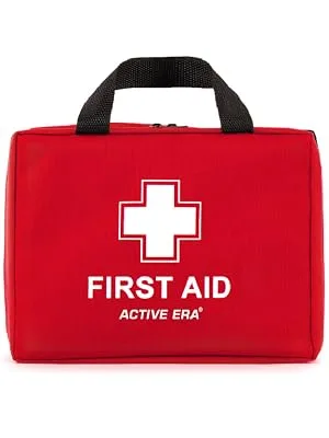 First aid set - 90 -part premium first aid set - contains cooling packs eye rinsing rescue blanket for at home office or car - red - Hero Image