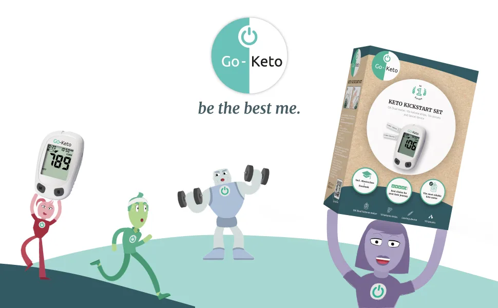 Go-Keto Ketone Test Strips 25 pcs for Go-Keto Meter & GK Dual Keto Diet - Kickstart Set Go-Keto
