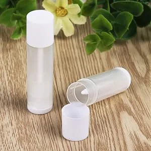 Bekith 100 Pack 5.5ml Clear Empty Lip Balm Tubes with White Caps - product information 5