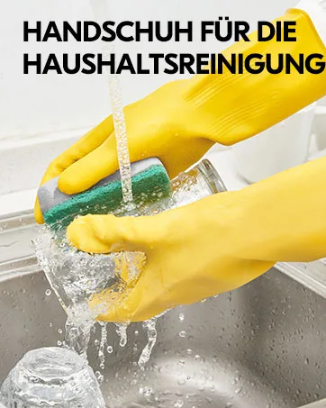 VGO ... 5 pairs reusable gloves for kitchen work household cleaning and dishwater long arm multifunctional (HH4601) L (5 pack) yellow - product information 8