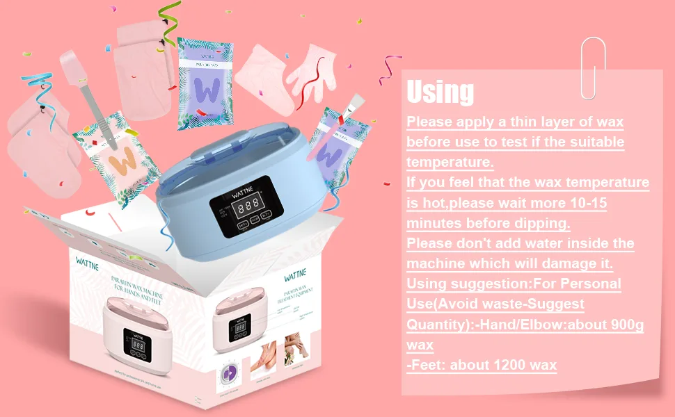 Paraffin Wax Machine for Hand and Feet -Paraffin Wax Warmer Moisturizing Kit Auto-time and Keep Warm Paraffin Hand Wax Machine for Arthritis (blue) - product information 2