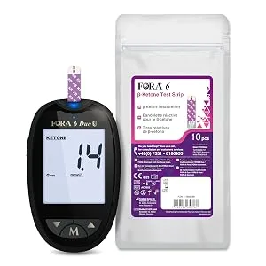 FORA Uric Acid Test Strips 10pcs Bag Uric Acid (Bag) - Connect + Ketone