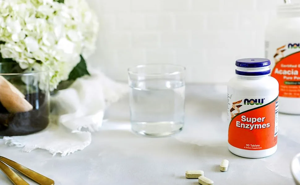 Now foods super enzymes 90 tablets laboratory testing high -dose calcium gluten -free soyafre without genetic engineering fruit papaya 90 pieces (1 Pack) - Now_Lifestyle_Super Enzymes