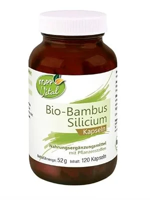 KOPP VITAL Bio -Bambus Silicium capsules 52 g - 1 x 120 capsules - pharmacy quality - organic quality - Premium silicon & raw materials - vegetable capsule shell - Bio Bambus