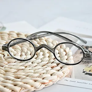 Eyekepper 5-Pack Readers Spring Hinge Temple Classic Mini Small Oval Round Reading Glasses Include Sun Readers +3.0 - Vintage Mini kleine ovale runde Leser