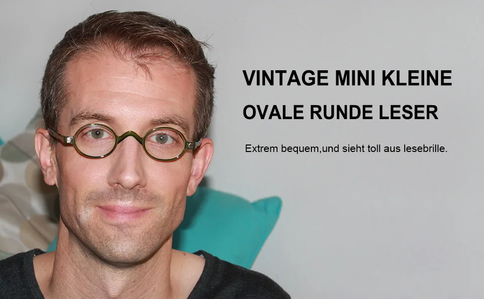 Eyekepper 5-Pack Readers Spring Hinge Temple Classic Mini Small Oval Round Reading Glasses Include Sun Readers +1.5 +1.50 Mix - Vintage Mini kleine ovale runde Leser