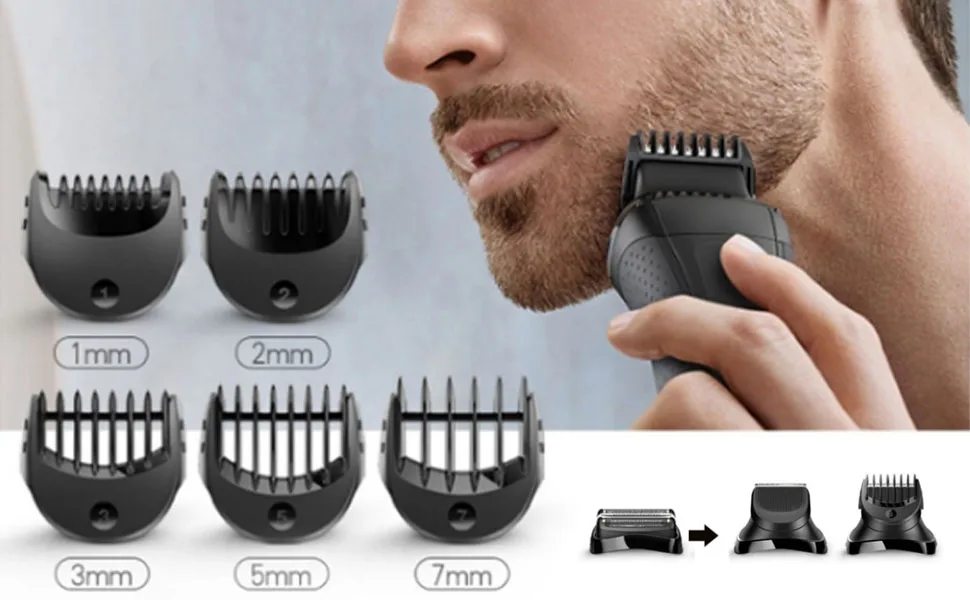 Beard Trimmer Set Compatible with Braun Series 3 1PC Electric Shaver Trimmer Head and 5PCS Guide Comb Trimmer Set Fit For Men - Barttrimmer