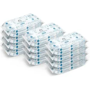 Amazon brand: Mama Bear Ultra sensitive baby wet wipes unparrowed 720 pieces (12 packs with 60) - 100% biodegradable 60 pieces (12 pack) - product information 5