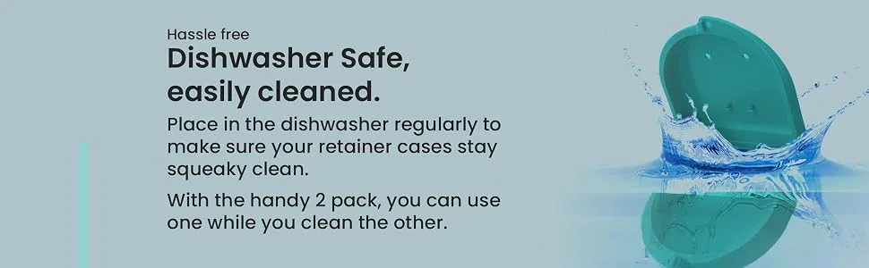 Retainer Case (2 Pack). Retainer Case with Vent Holes. Perfect Denture case, Mouth Guard Case, Aligner Case, Mouth Guard Case, Retainer Cases (Teal) - black retainer case retainer case bpa free retainer case night guard case mouth guard case
