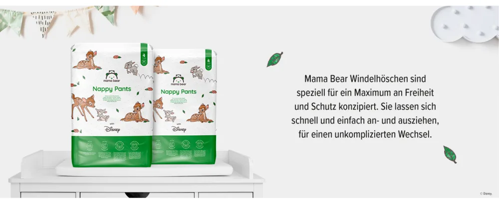 Amazon Brand - Mama Bear Disney Diaper Pants Size 4 (9-15 kg) White 80 Count 1-Pack Size 4 (9-15 kg) Single Pack - product information 5