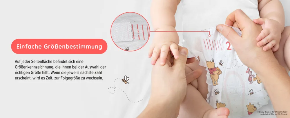 Amazon Brand: Mama Bear Disney Ultra Dry Diapers Size 2 (3-6 kg) White 84 Count (1-Pack) Size 2 (3-6 kg) Single Pack - Einfache Größenbestimmun