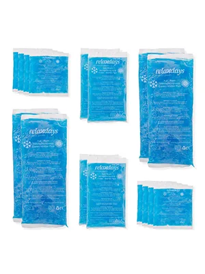16 x cooling pads gel in a set first aid reusable cooling packs 3 sizes cold-warm multiple compresses sport blue - product information 28