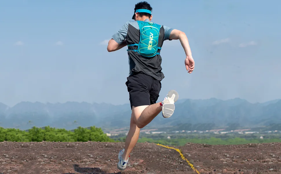 Triwonder drinking bag women men running backpack drinking vest trail running backpack for marathon running cycling hiking blue 68-130cm - sac trail