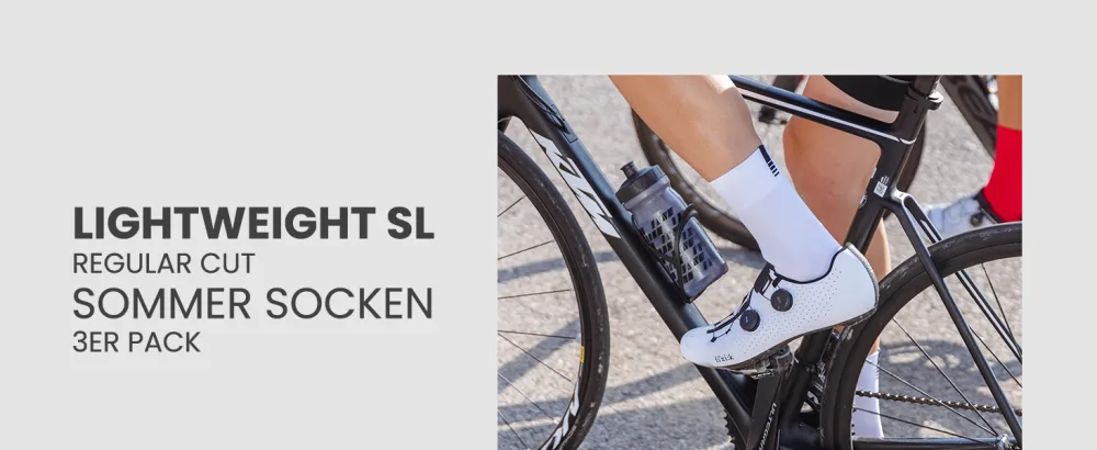 Gripgrab Lightweight SL Performance Summer Cycling Socks 1 Sock and 3 Pack Eyecatching 2 Lengths Rad Socks Lang Short 41-44 White - Lang 3 couples - 9020 white Premium Desktop DE
