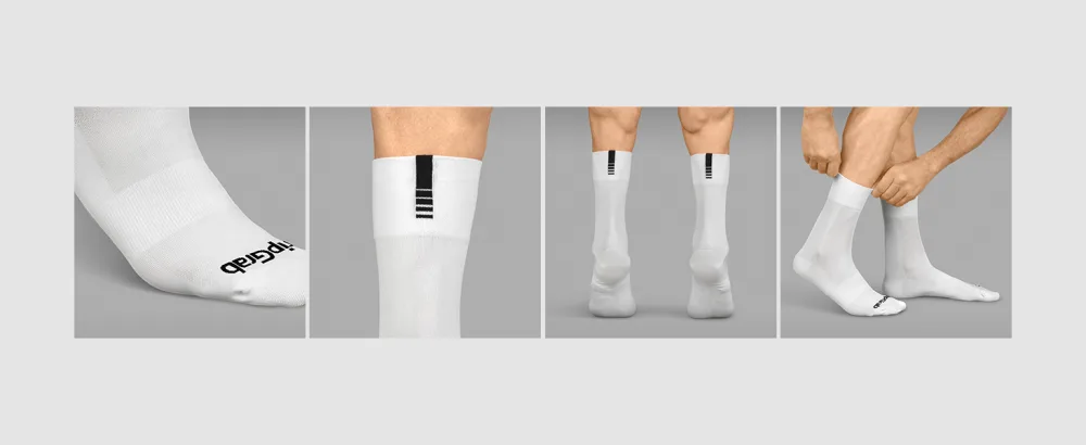 Gripgrab Lightweight SL Performance Summer Cycling Socks 1 Sock and 3 Pack Eyecatching 2 Lengths Rad Socks Lang Short 41-44 White - Lang 3 couples - 9020 white Premium Desktop DE