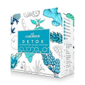 Curlsmith - Detox Kit - Vegan Microbiome Scalp System for Any Hair Type (2 x 12 fl oz, 1 x 8 fl oz) - Curlsmith Detox Scalp Kit