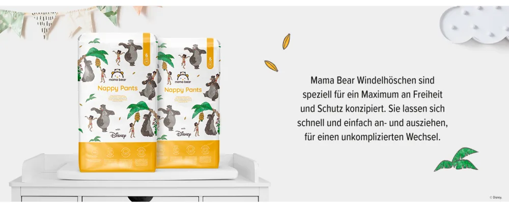 Amazon Brand - Mama Bear Disney Diaper Pants - Size 6 (15+ kg) White 60 Count (1-Pack) Size 6 (15+ kg) Single Pack - product information 5