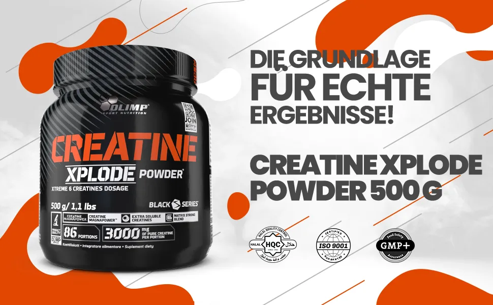 Olimp Sport Nutrition Creatine Xplode Powder (500 g) - Pineapple Pineapple 500 g (1 pack) - creatine monohydrate esn zec creatine kapseln pulver 1250 caps olimp creapure jultrapure muscle