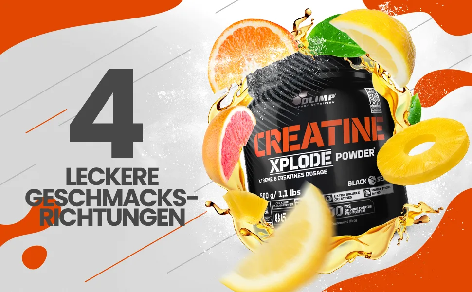 Olimp Sport Nutrition Creatine Xplode Powder (500 g) - Pineapple Pineapple 500 g (1 pack) - creatine monohydrate esn zec creatine kapseln pulver 1250 caps olimp creapure jultrapure muscle