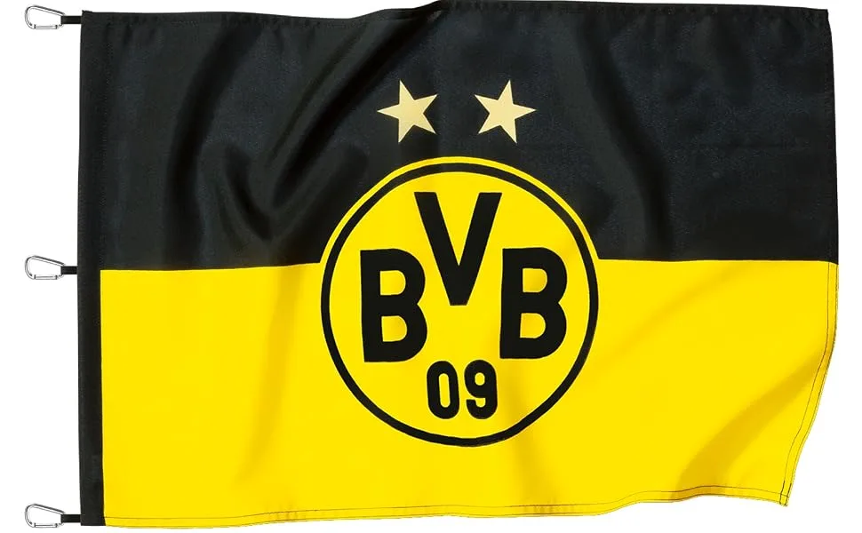 Borussia Dortmund BVB flag in portrait format (100 x 200 cm) Multicoloured One Size Single - BVB Hissfahne (150x100cm)