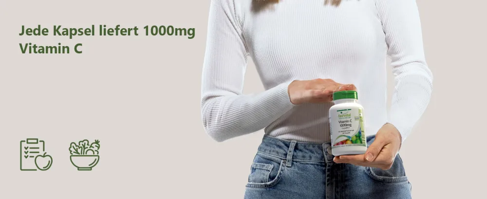Fairvital | Buffered vitamin C 1000mg high dose - 400 capsules - VEGAN - stomach-friendly - calcium ascorbate 400 pieces (1 pack) - Hochdosiert