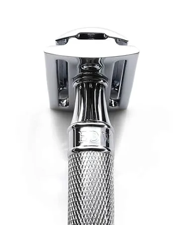 Edwin Jagger Super Badger Badger Hair Shaving Brush with Drip Stand Imitation Ebony Large Pack of 1 (1 x 1 piece) - FORGED